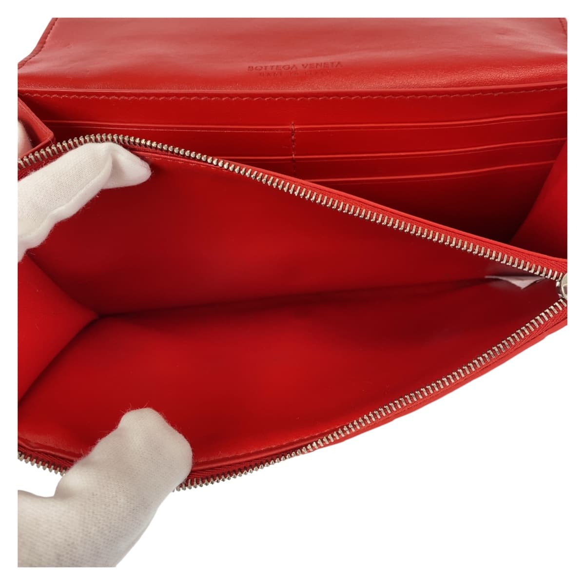 Bottega Veneta Red Leather Continental Wallet