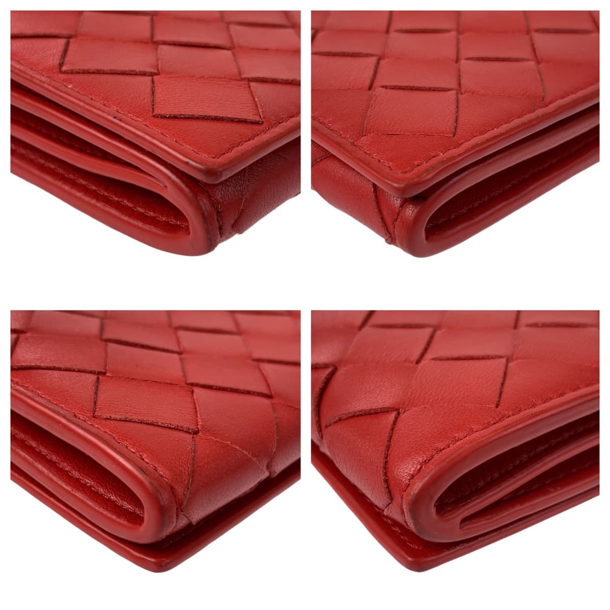 Bottega Veneta Red Leather Continental Wallet