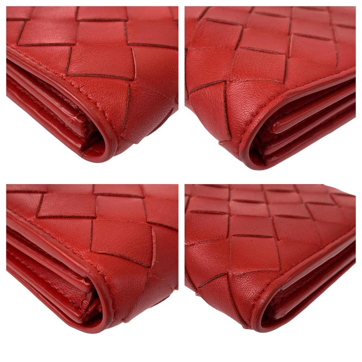 Bottega Veneta Red Leather Continental Wallet