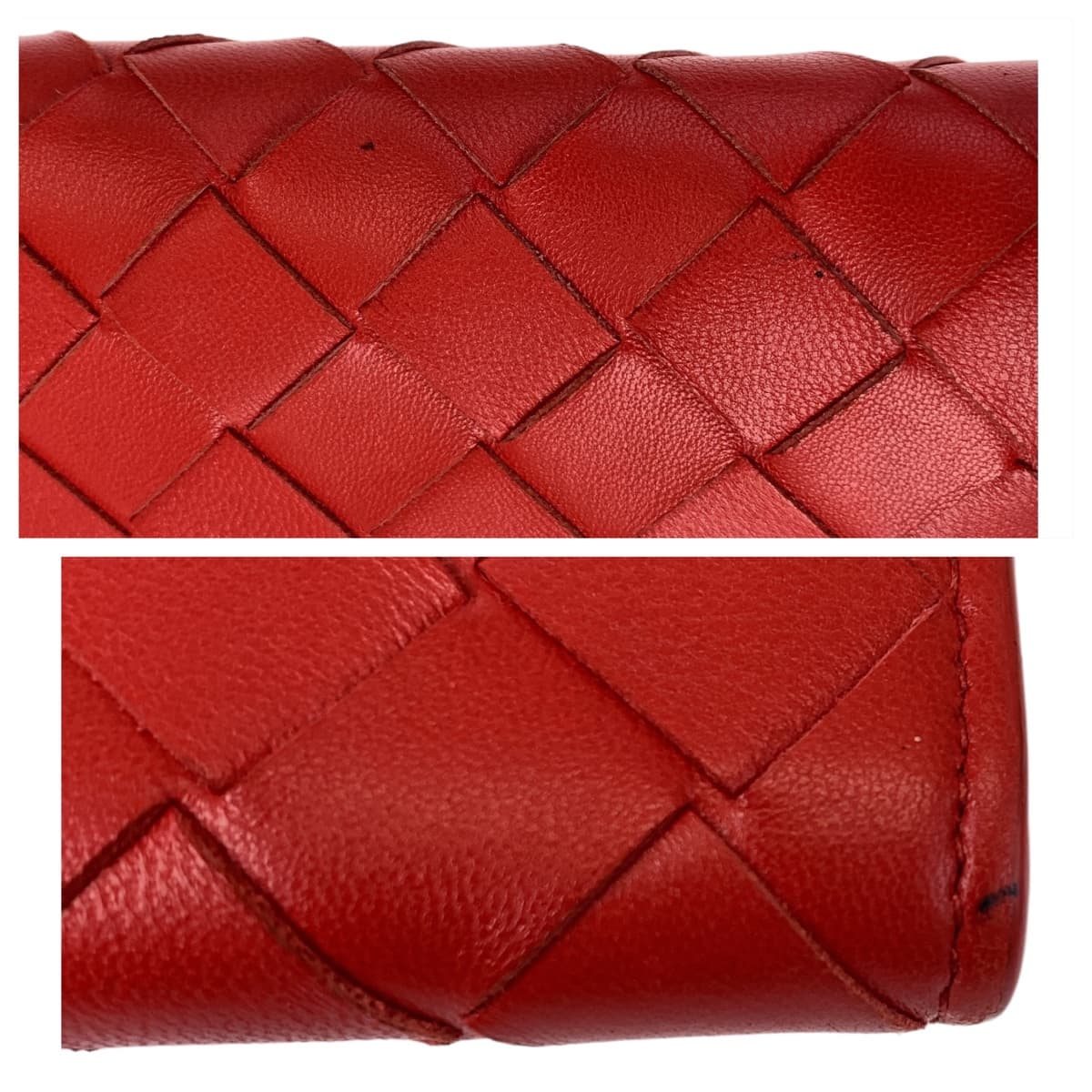 Bottega Veneta Red Leather Continental Wallet