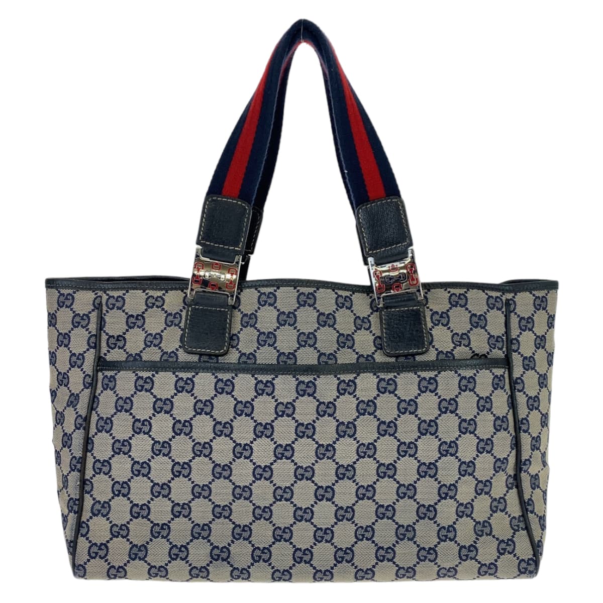 Gucci GG Canvas Sherry Line Tote Bag 145758 in Very Good Condition