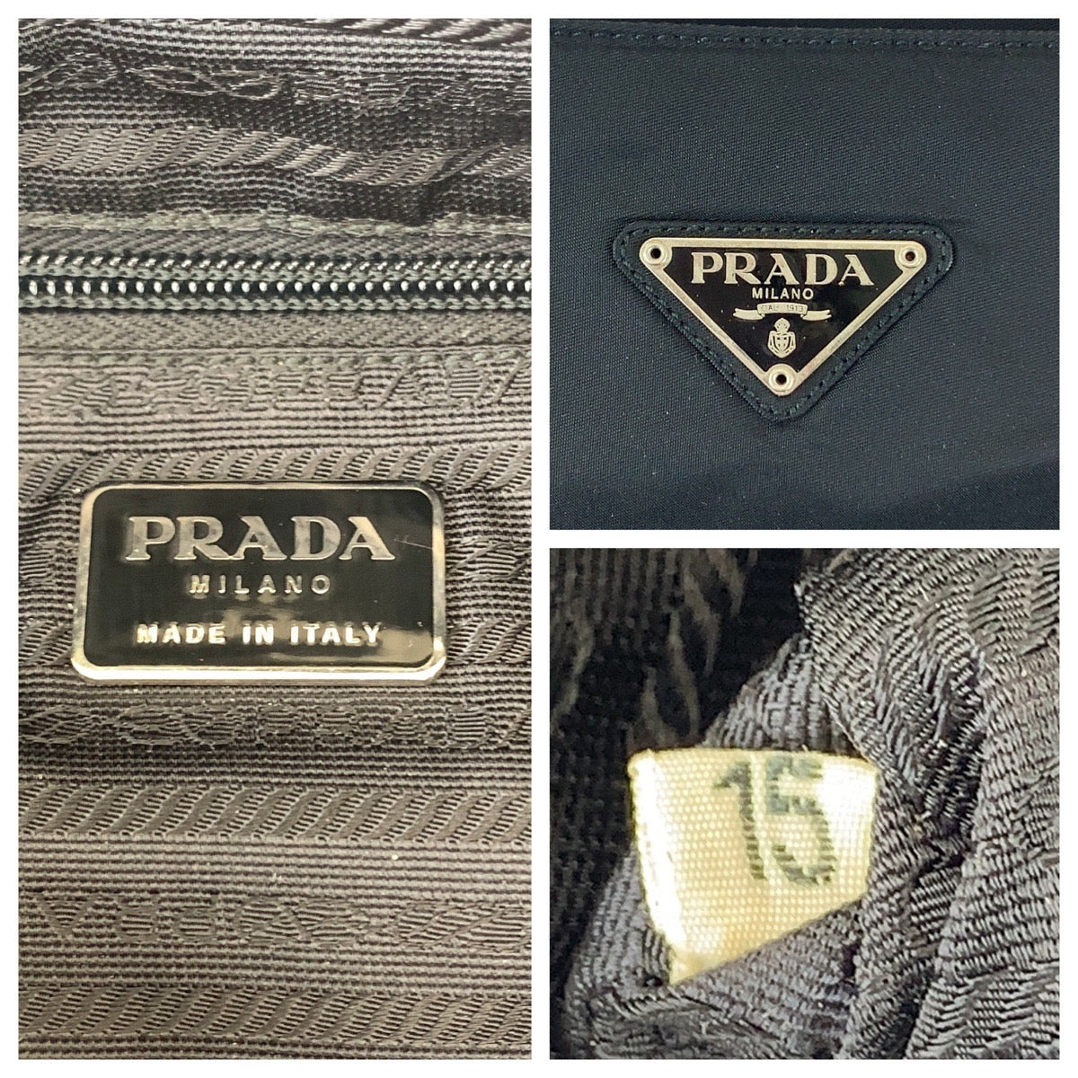 Prada Nylon Tessuto Triangle Logo Tote Bag in Very Good Condition