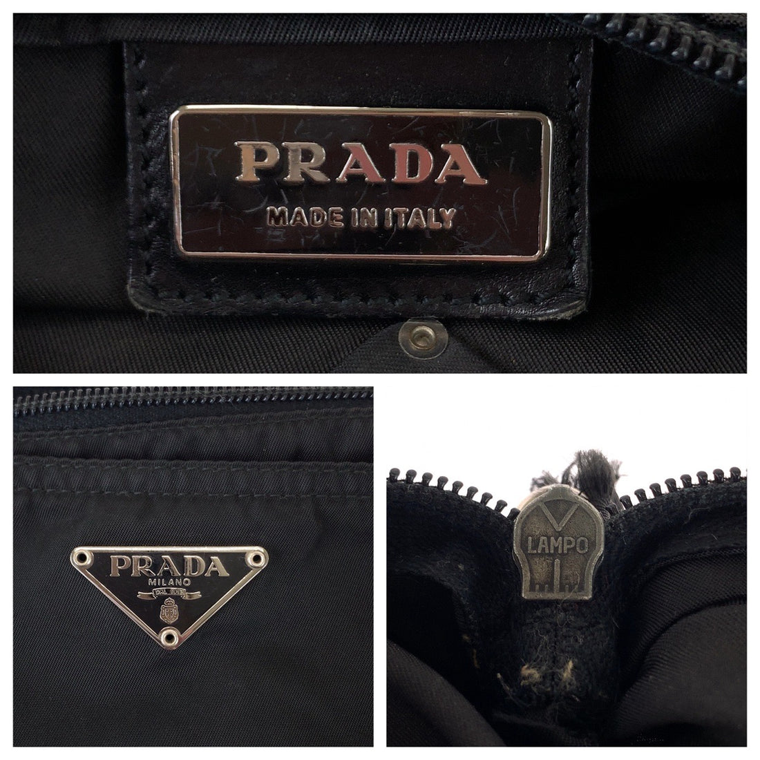 Prada Nylon Tessuto Triangle Logo Shoulder Bag