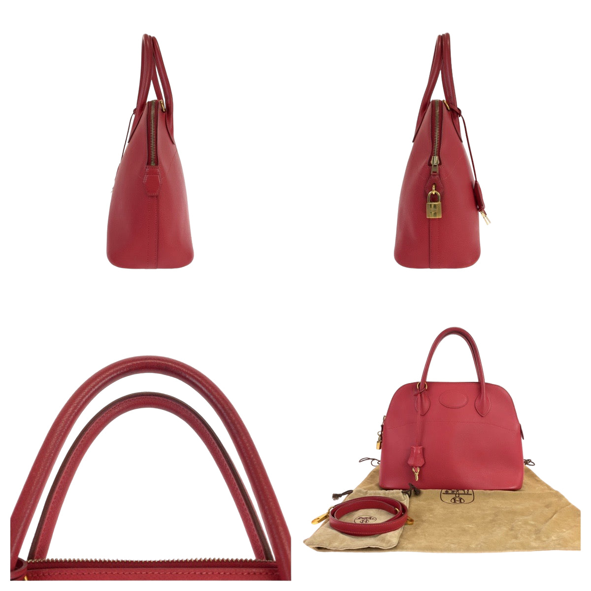 Hermes Bolide 31 Ruby Red Handbag