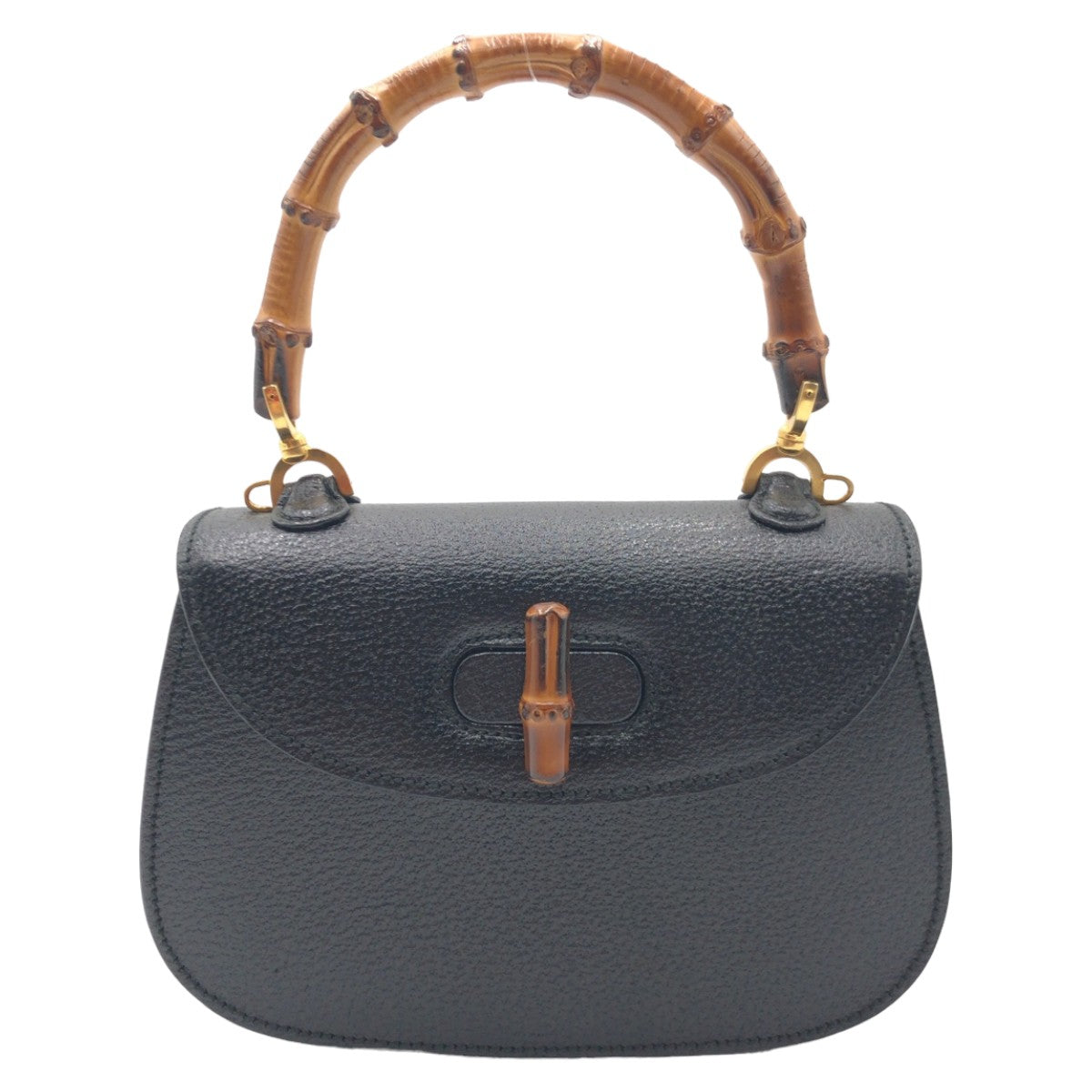 Gucci Bamboo Leather Handbag Black