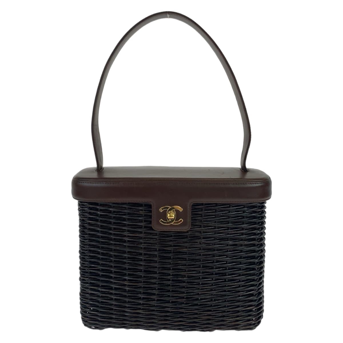 Chanel Vintage Rattan Coco Mark Handbag