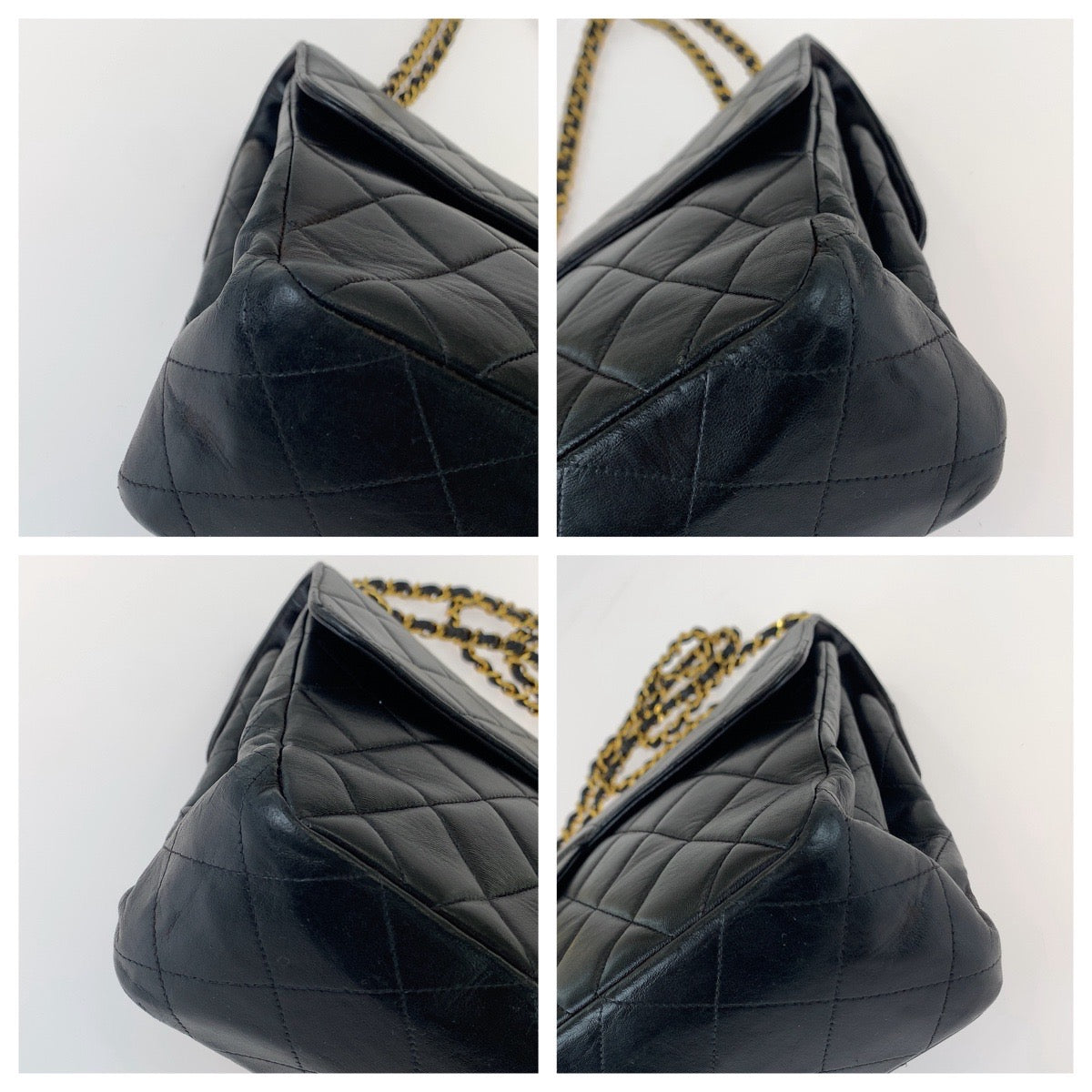 Chanel Vintage Matelasse Double Face Turn Lock Lambskin Shoulder Bag in Very Good Condition