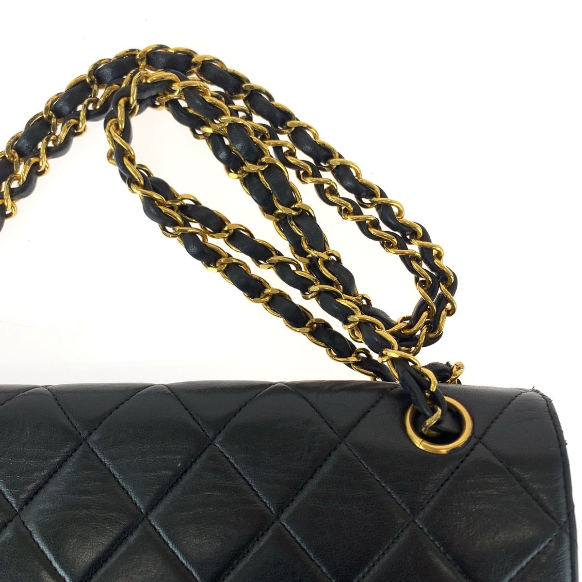 Chanel Vintage Matelasse Double Face Turn Lock Lambskin Shoulder Bag in Very Good Condition