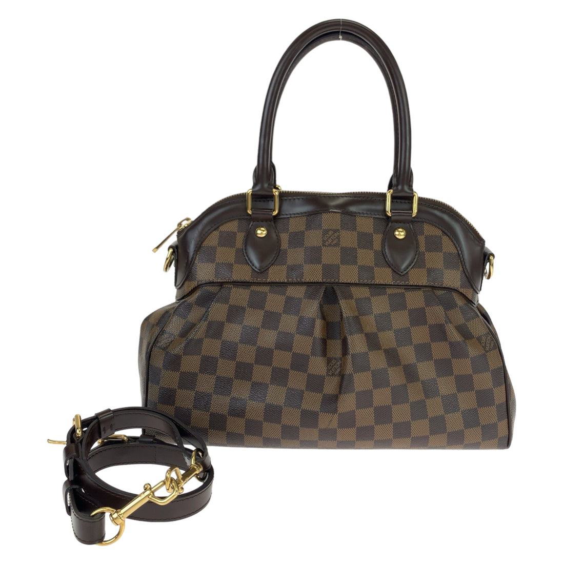 Louis Vuitton Damier Trevi PM Handbag Brown