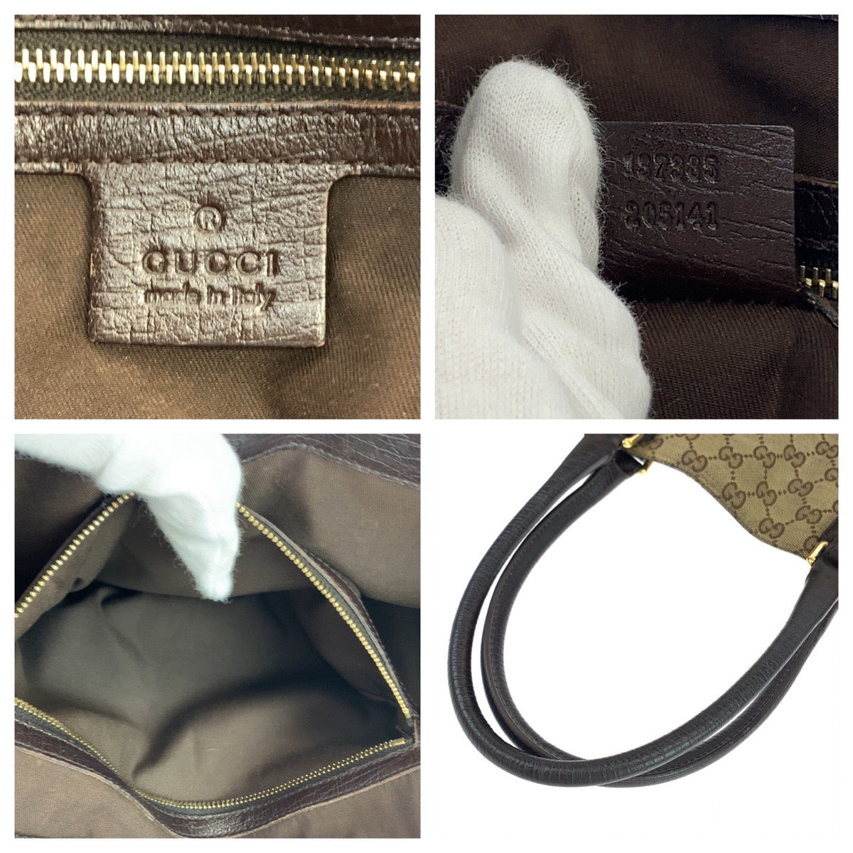 Gucci GG Canvas Leather Horsebit Tote Bag