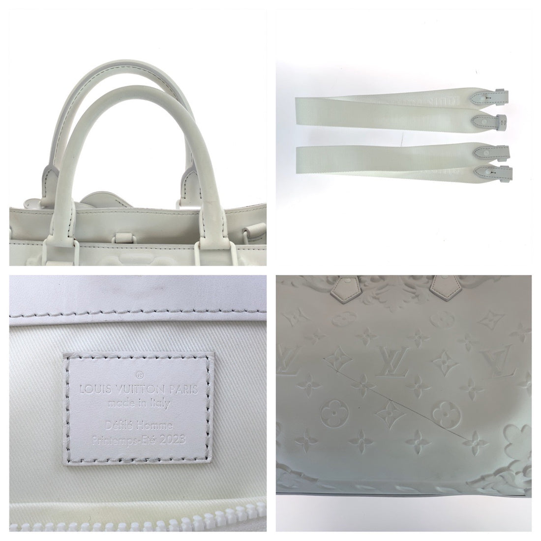 Louis Vuitton Monogram Sac Plat Optic White 2way Bag