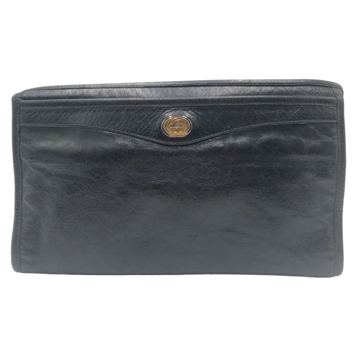 Gucci Interlocking Black Clutch Bag 406819 in Very Good Condition