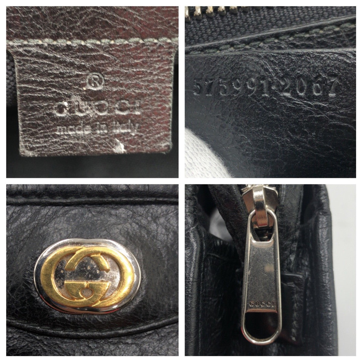 Gucci Interlocking Black Clutch Bag 406819 in Very Good Condition