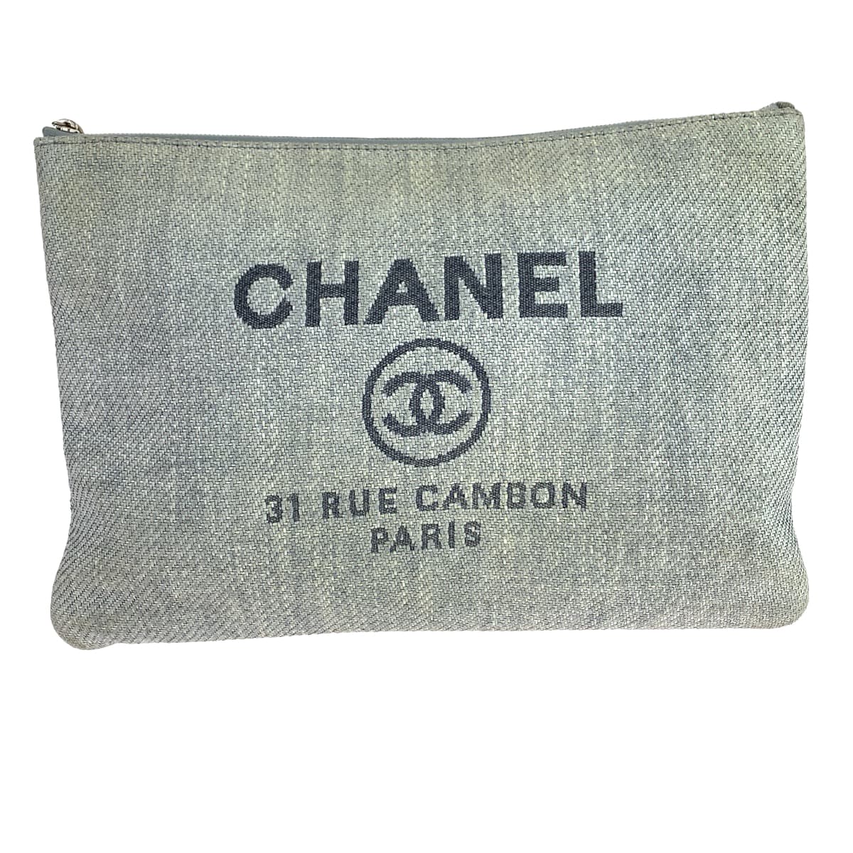 Chanel Tweed Cruise Line Deauville Clutch Bag 406821 in Very Good Condition