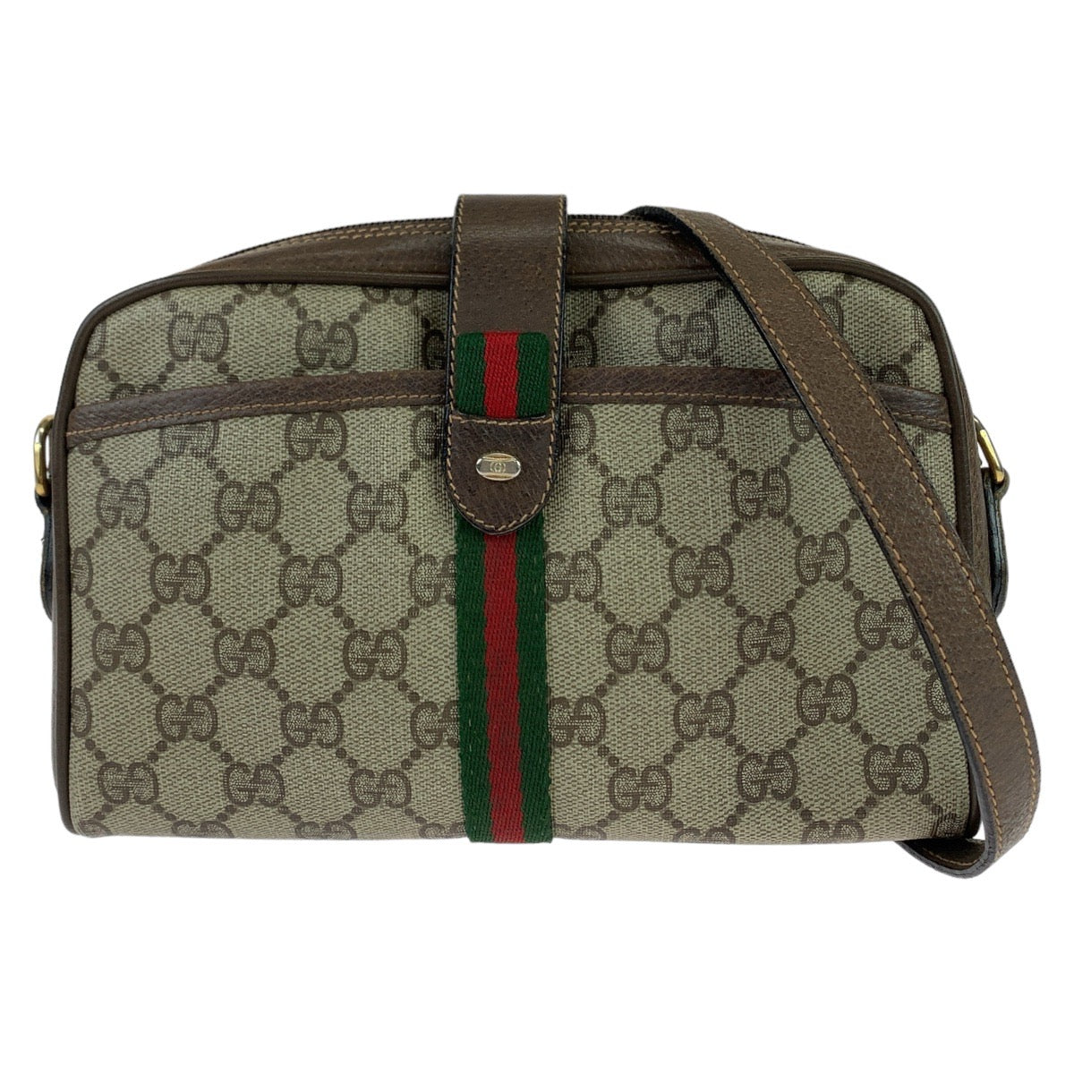 Gucci GG Supreme Canvas Leather Shoulder Bag in Very Good Condition