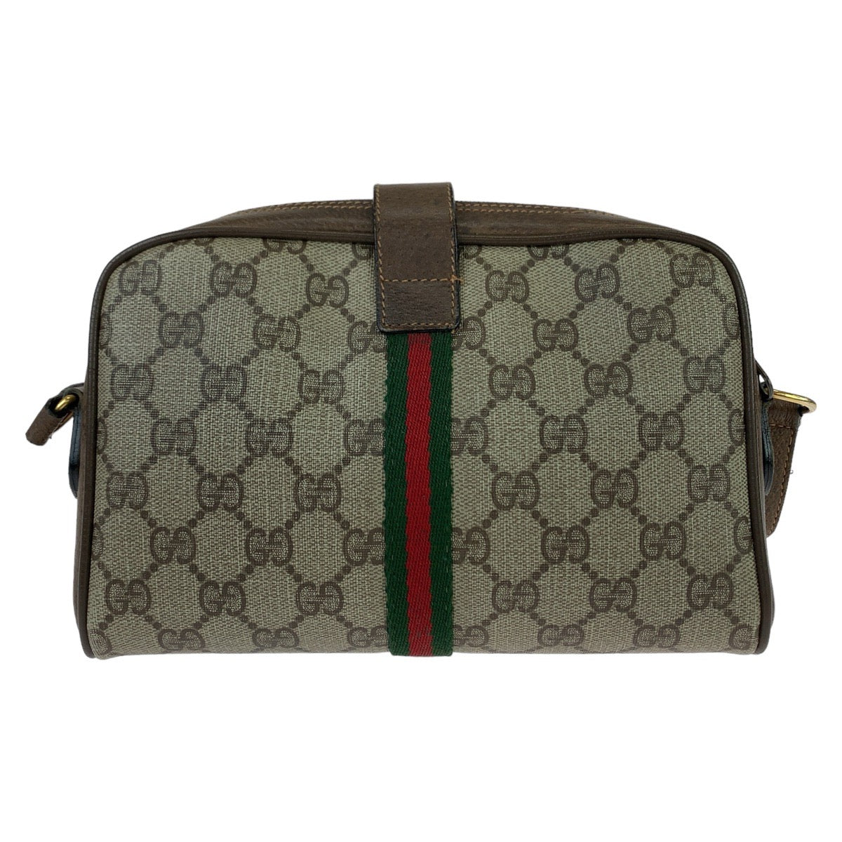 Gucci GG Supreme Canvas Leather Shoulder Bag in Very Good Condition