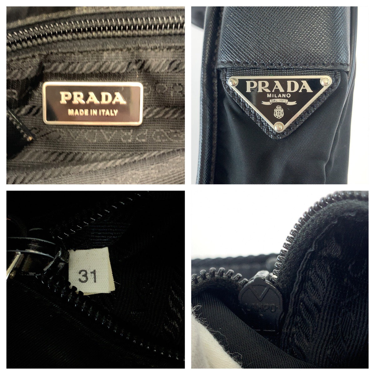 Prada Nylon Tessuto Triangle Logo Plate Shoulder Bag in Very Good Condition