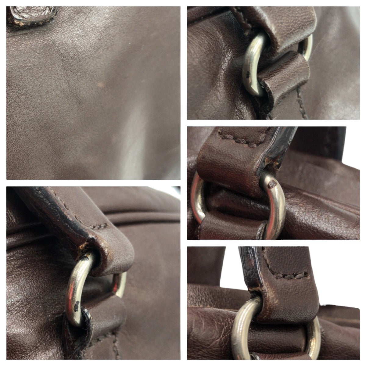 Prada Leather Handbag 406838 in Very Good Condition