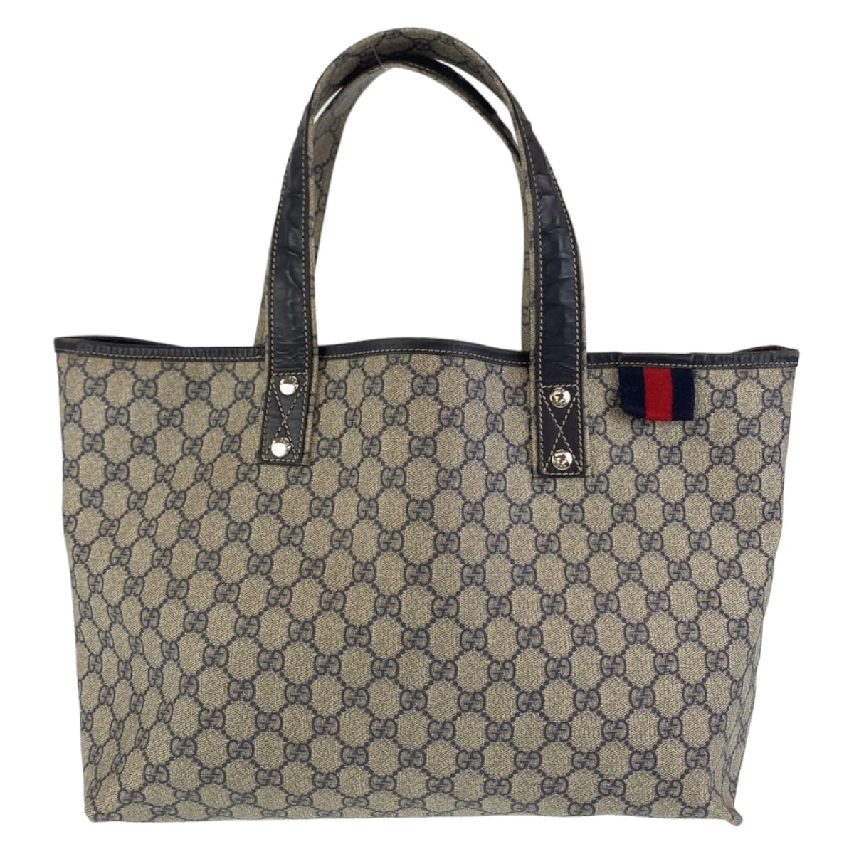 Gucci GG Supreme Canvas/Leather Tote Bag 211134 in Very Good Condition