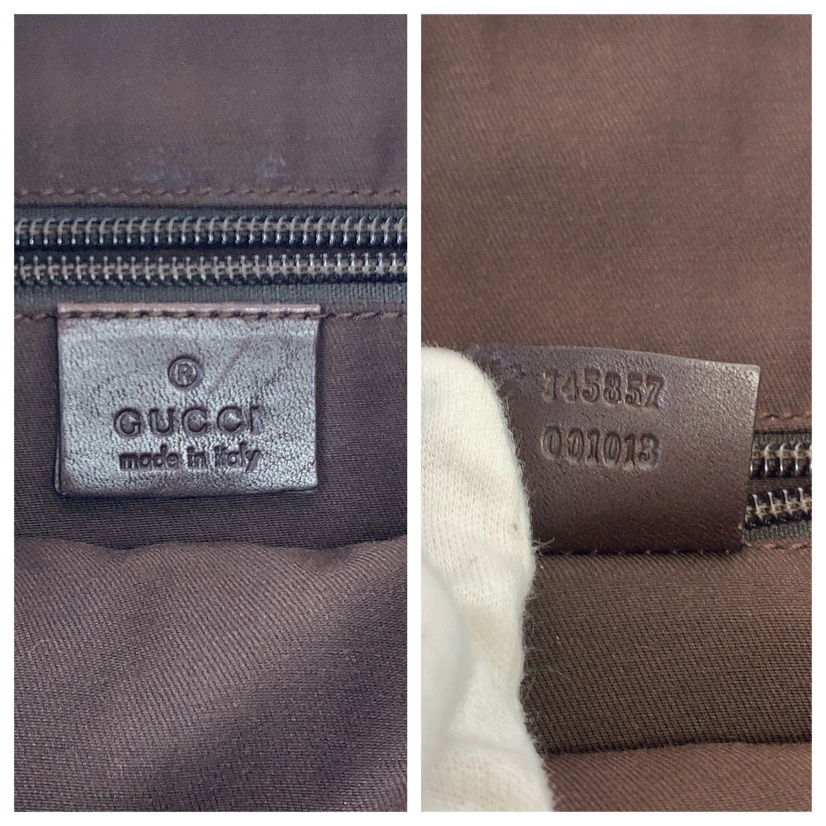 Gucci GG Canvas/Leather Shoulder Bag 145857 in Very Good Condition