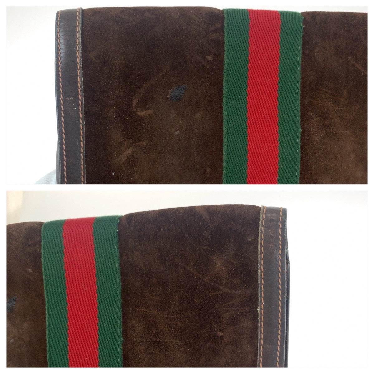 Gucci Vintage Suede Leather Clutch Bag in Very Good Condition