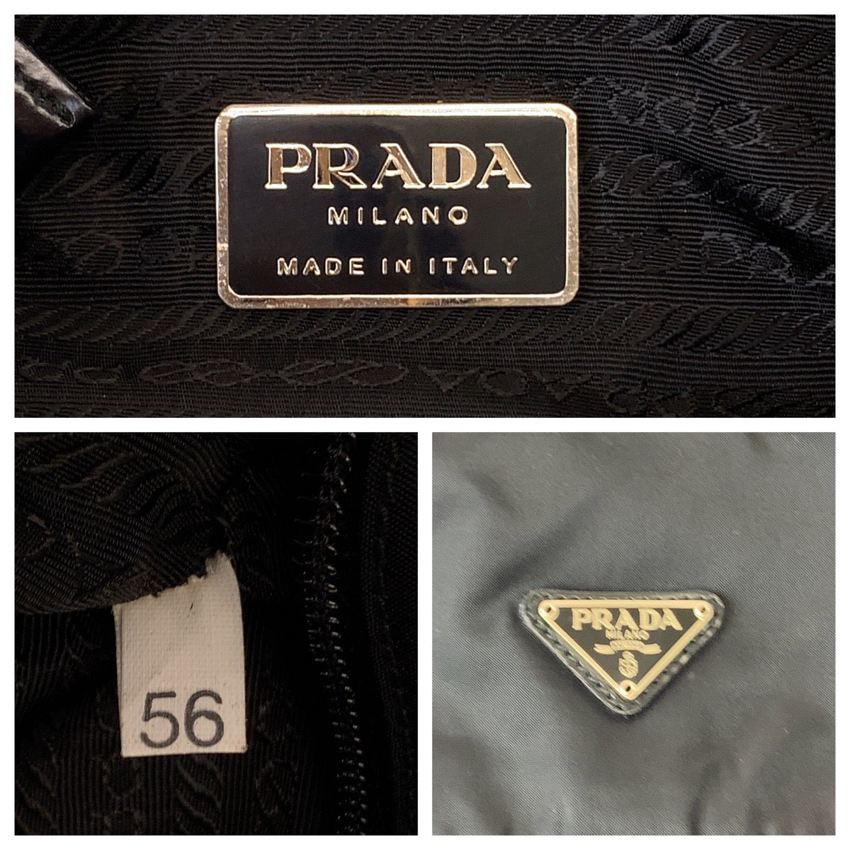 Prada Nylon Tessuto Triangle Logo Plate Shoulder Bag 406854 in Great Condition