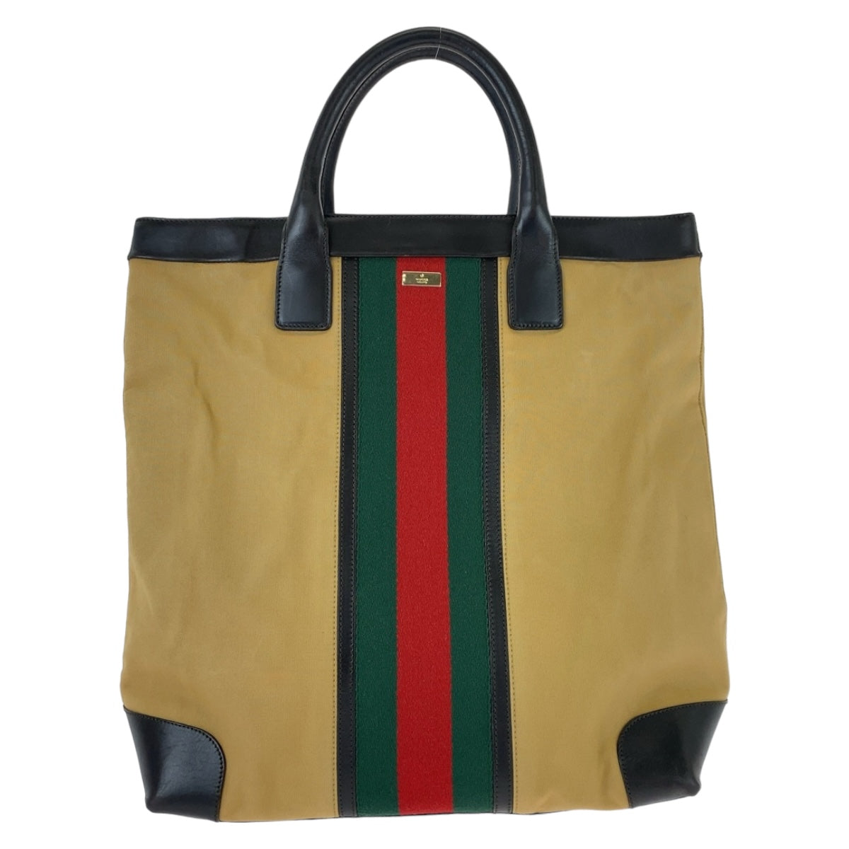 Gucci Canvas/Leather Tote Bag 0021121 in Very Good Condition