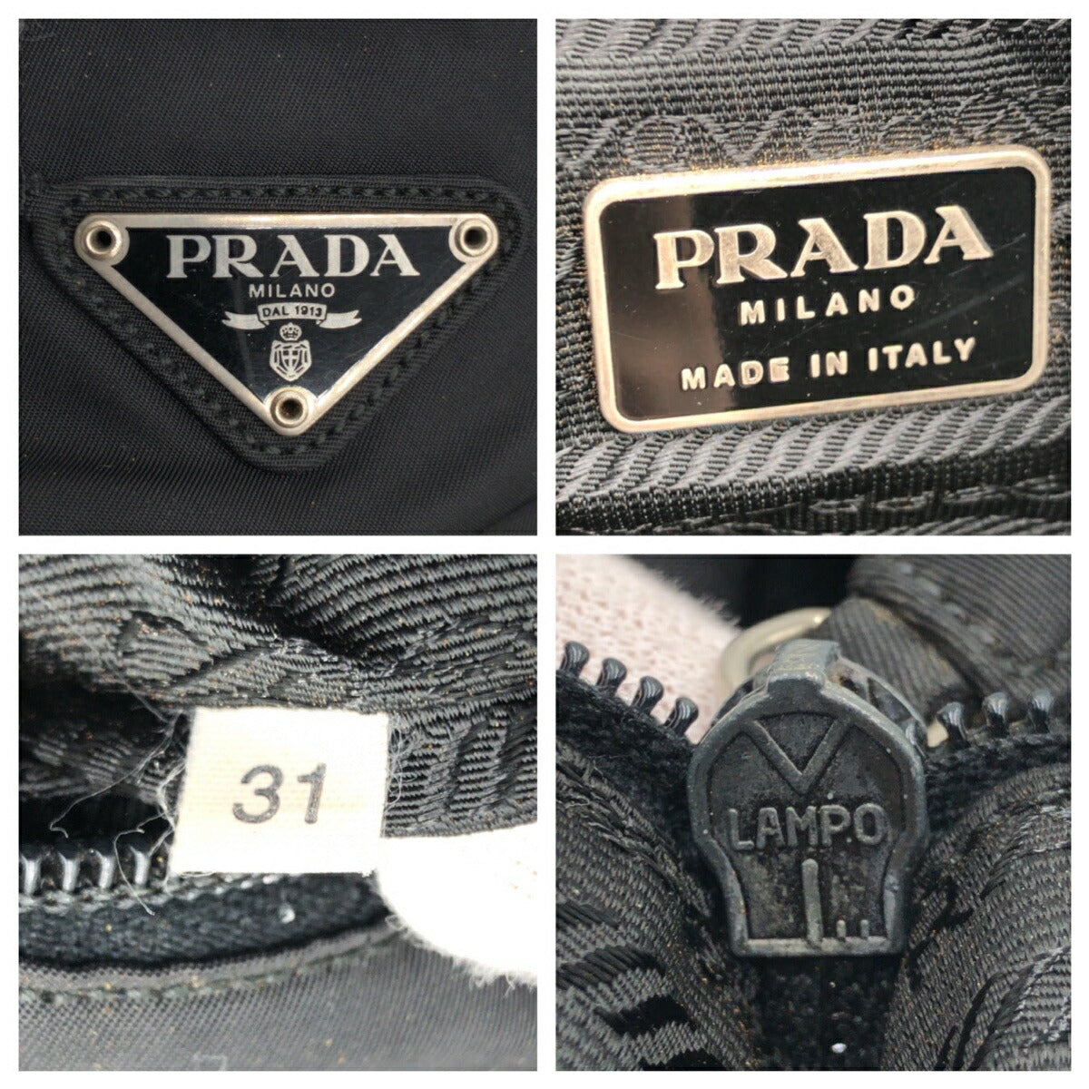 Prada Nylon Tessuto Triangle Logo Tote Bag