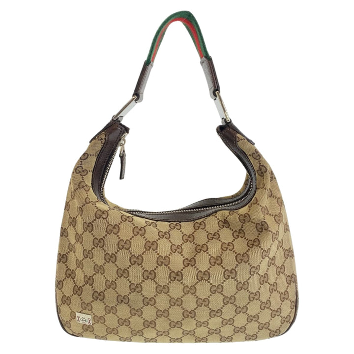 Gucci GG Canvas Shoulder Handbag Beige