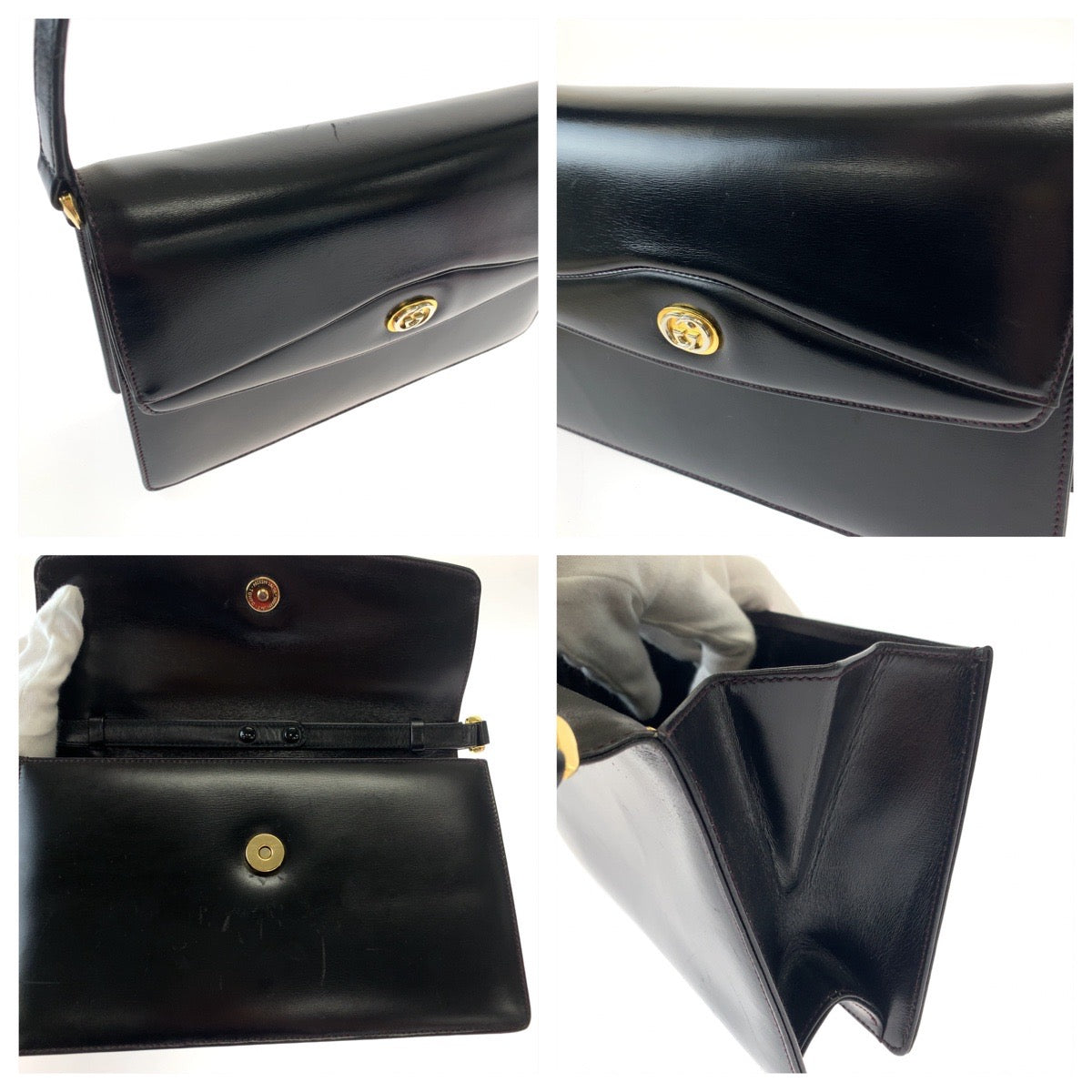 Gucci Vintage Leather Shoulder Bag 406864 in Very Good Condition