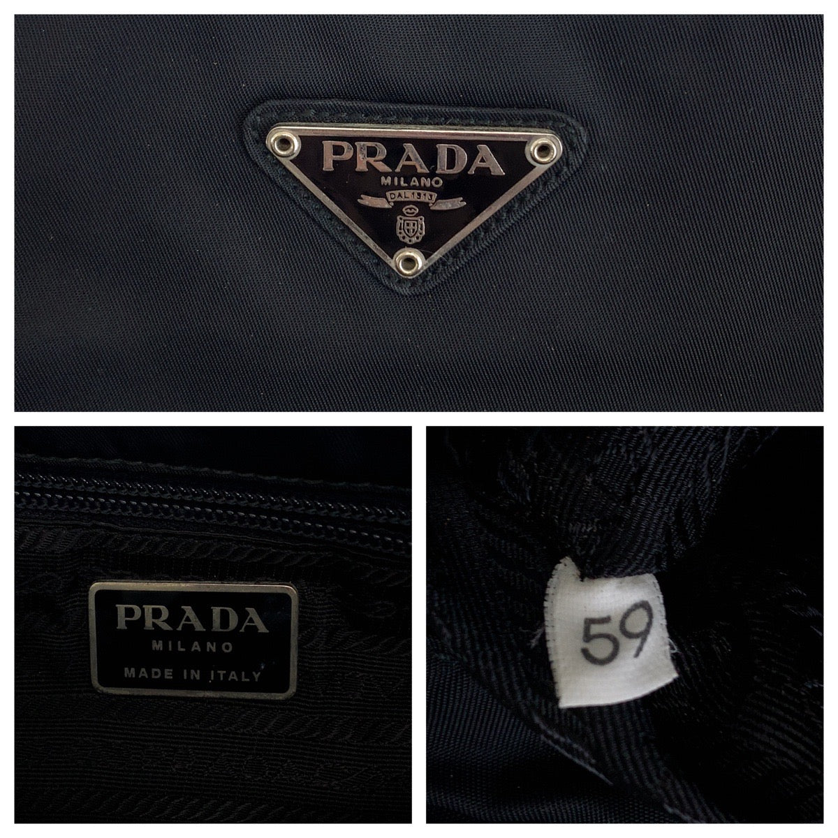 Prada Nylon Tessuto Triangle Logo Tote Bag B6243 in Very Good Condition