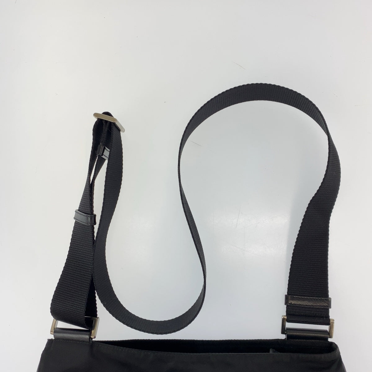 Prada Nylon Tessuto Logo Plate Shoulder Bag