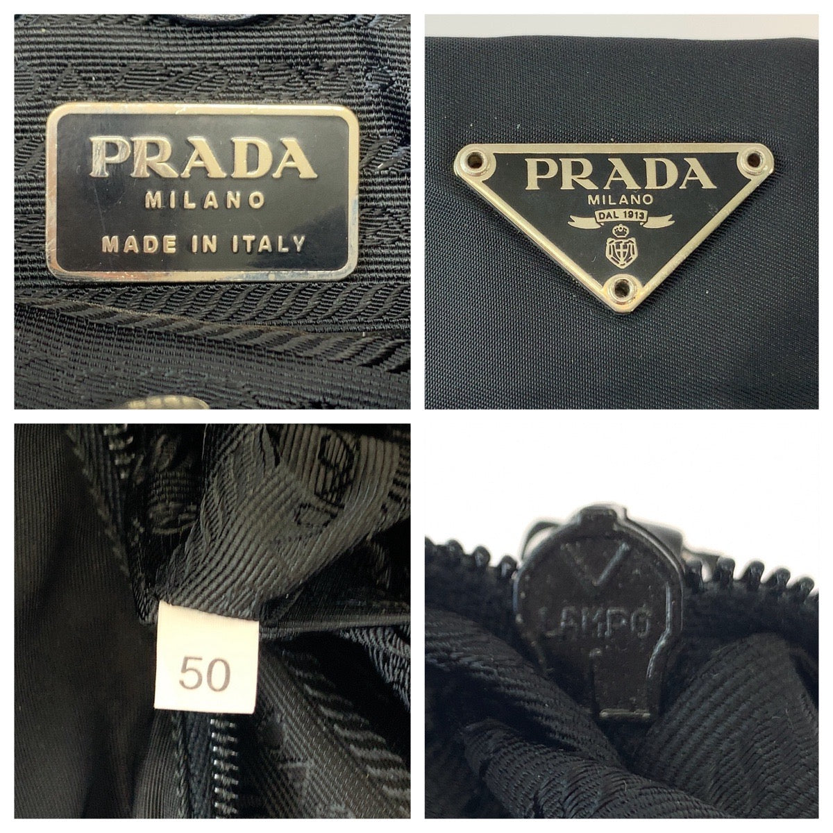 Prada Nylon Tessuto Triangle Logo Tote Bag