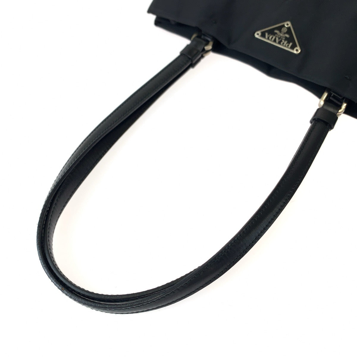 Prada Nylon Tessuto Triangle Logo Tote Bag