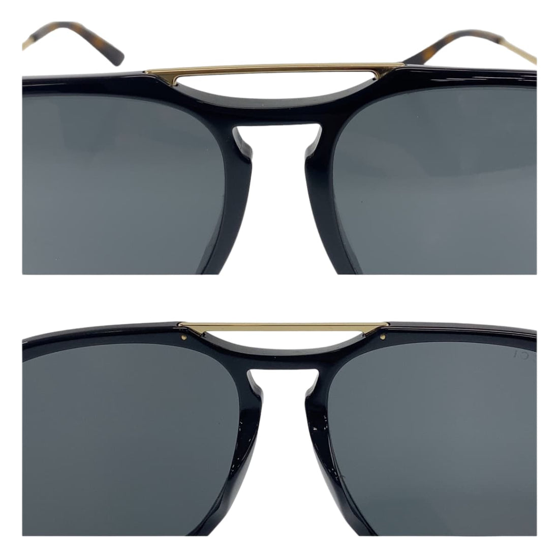 Gucci Black Brown Gold Sunglasses GG0321S