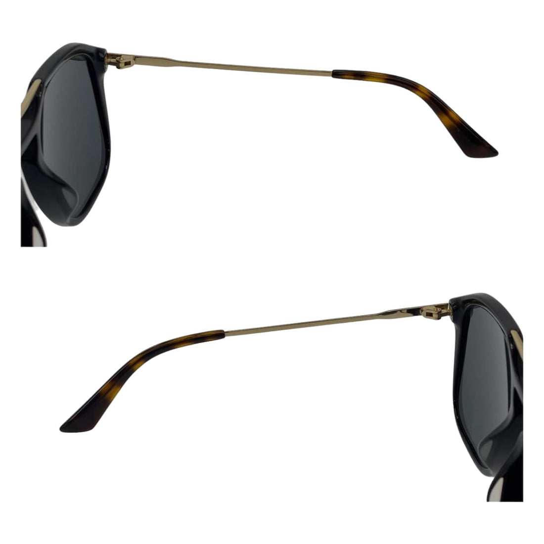 Gucci Black Brown Gold Sunglasses GG0321S