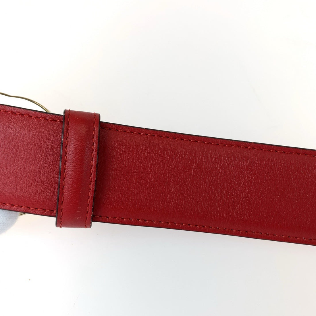 Gucci Leather Interlocking Belt GG Buckle Red