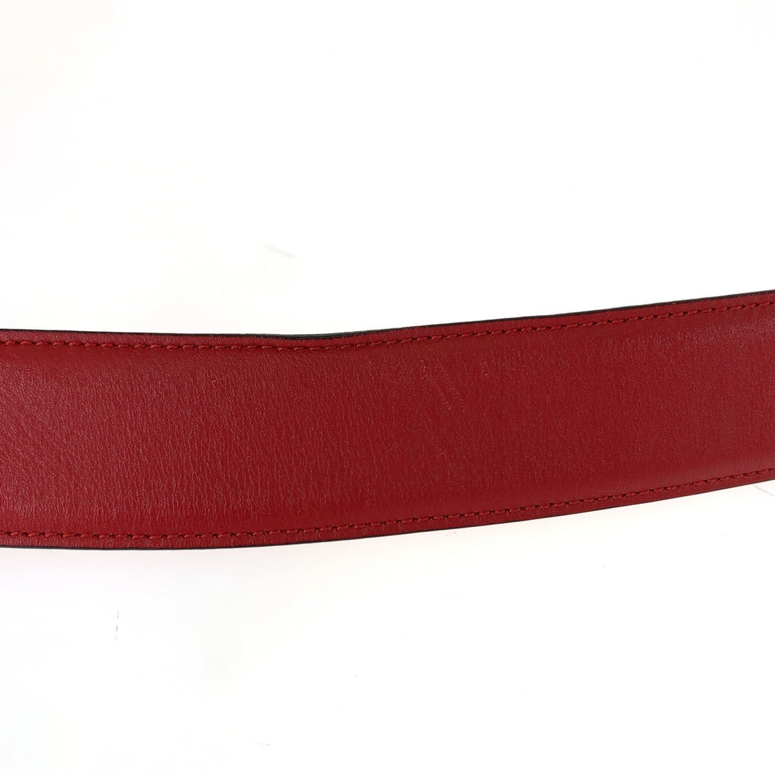 Gucci Leather Interlocking Belt GG Buckle Red