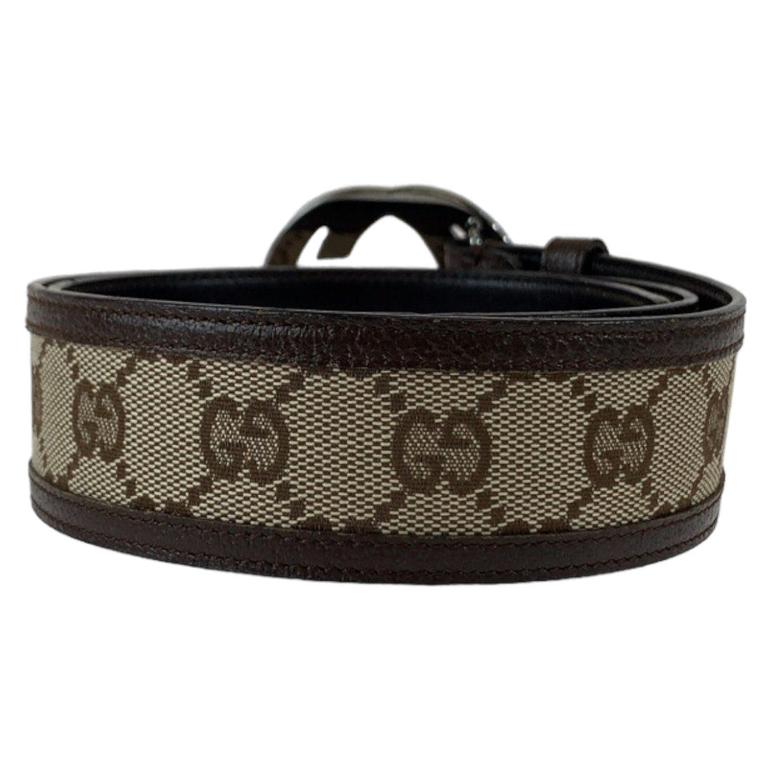 Gucci Interlocking GG Canvas Leather Belt