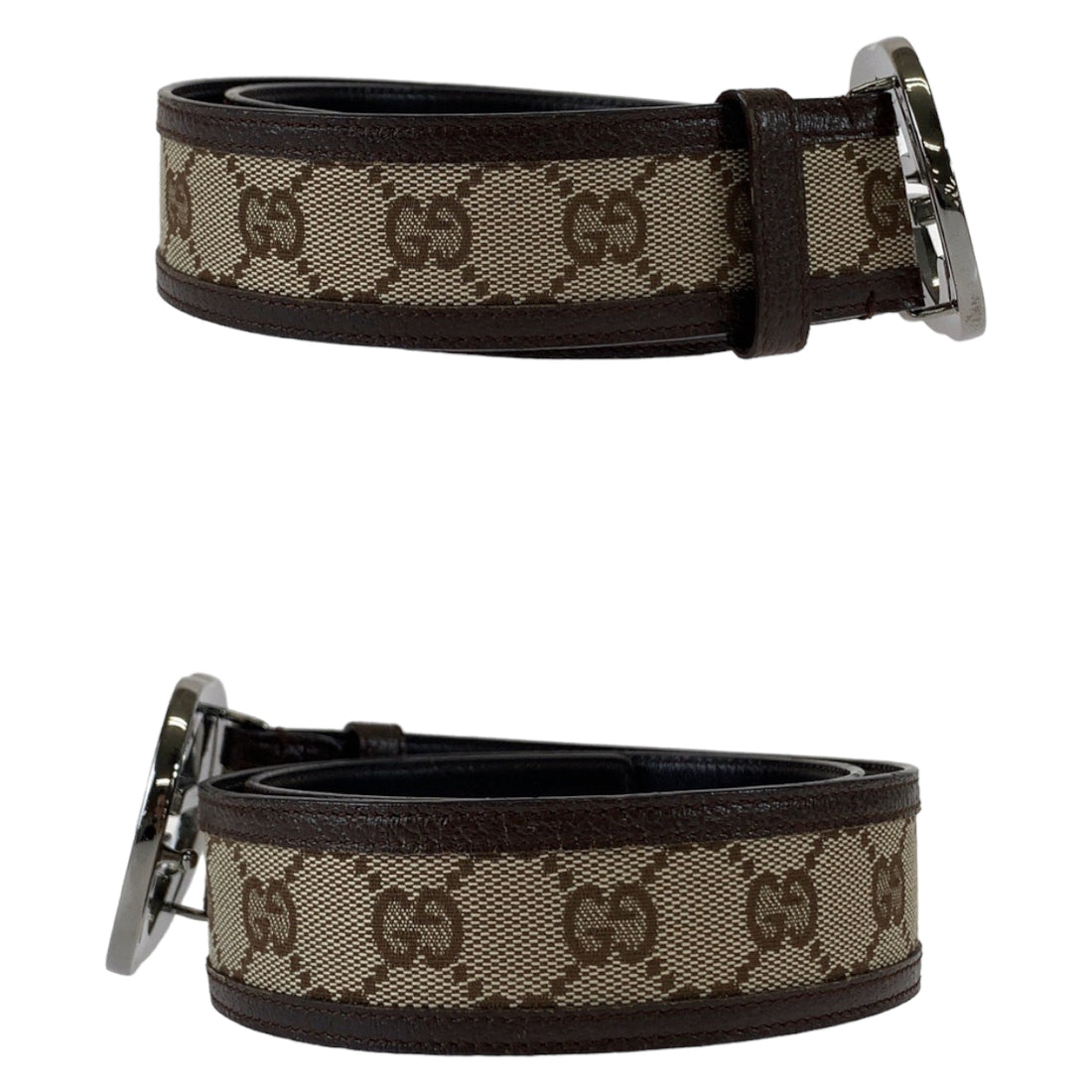 Gucci Interlocking GG Canvas Leather Belt