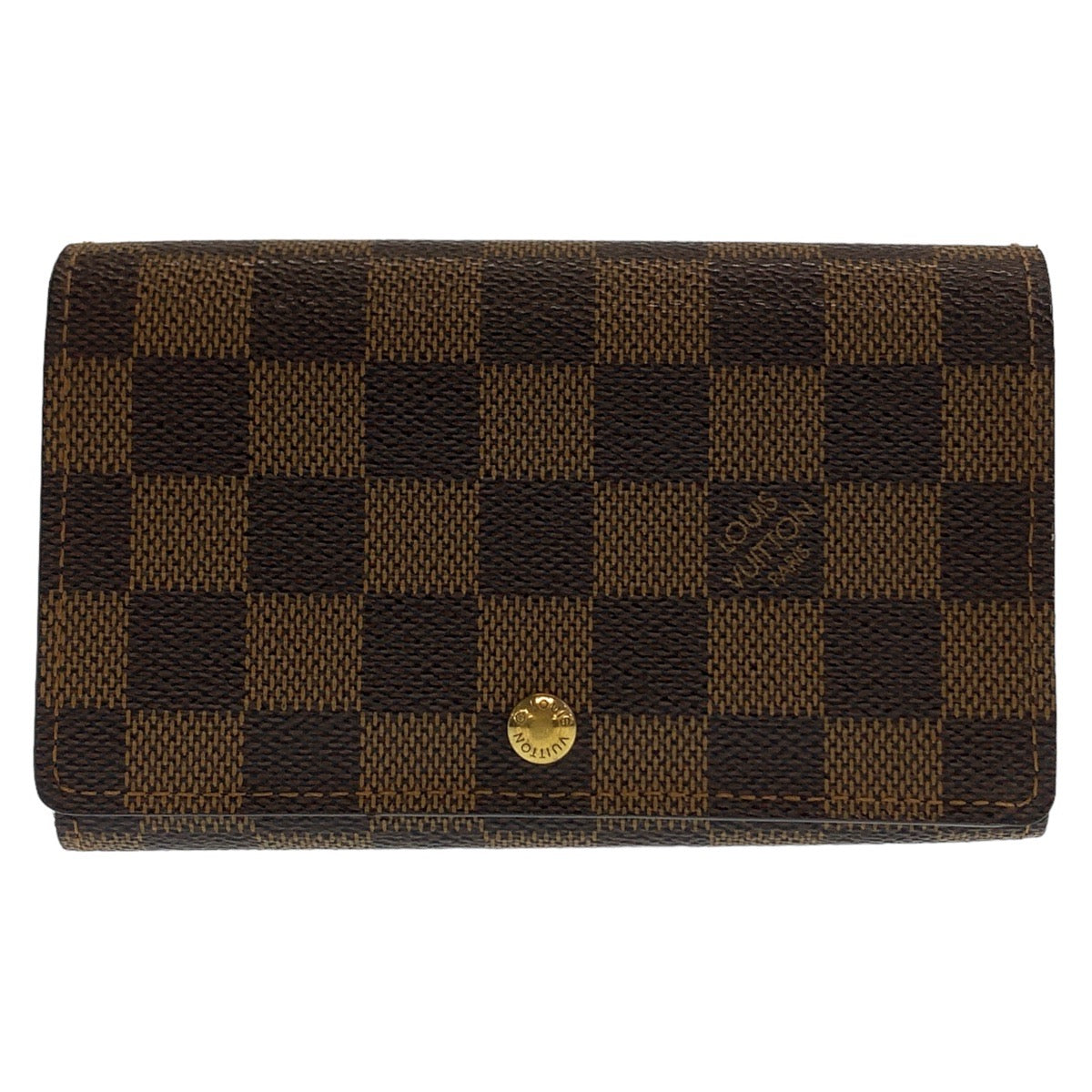 Louis Vuitton Damier Portefeuille Tresor Compact Wallet N61730 in Very Good Condition