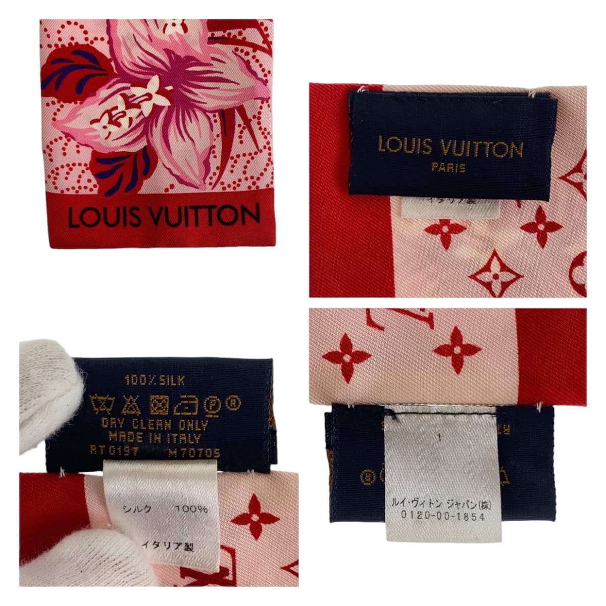 Louis Vuitton Silk Bandeau Monokinawa Scarf M70705 in Very Good Condition