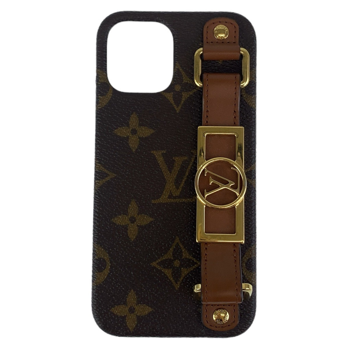 Louis Vuitton Monogram Dauphine Bumper Brown Gold PVC iPhone 12/12 Pro Case in Very Good Condition