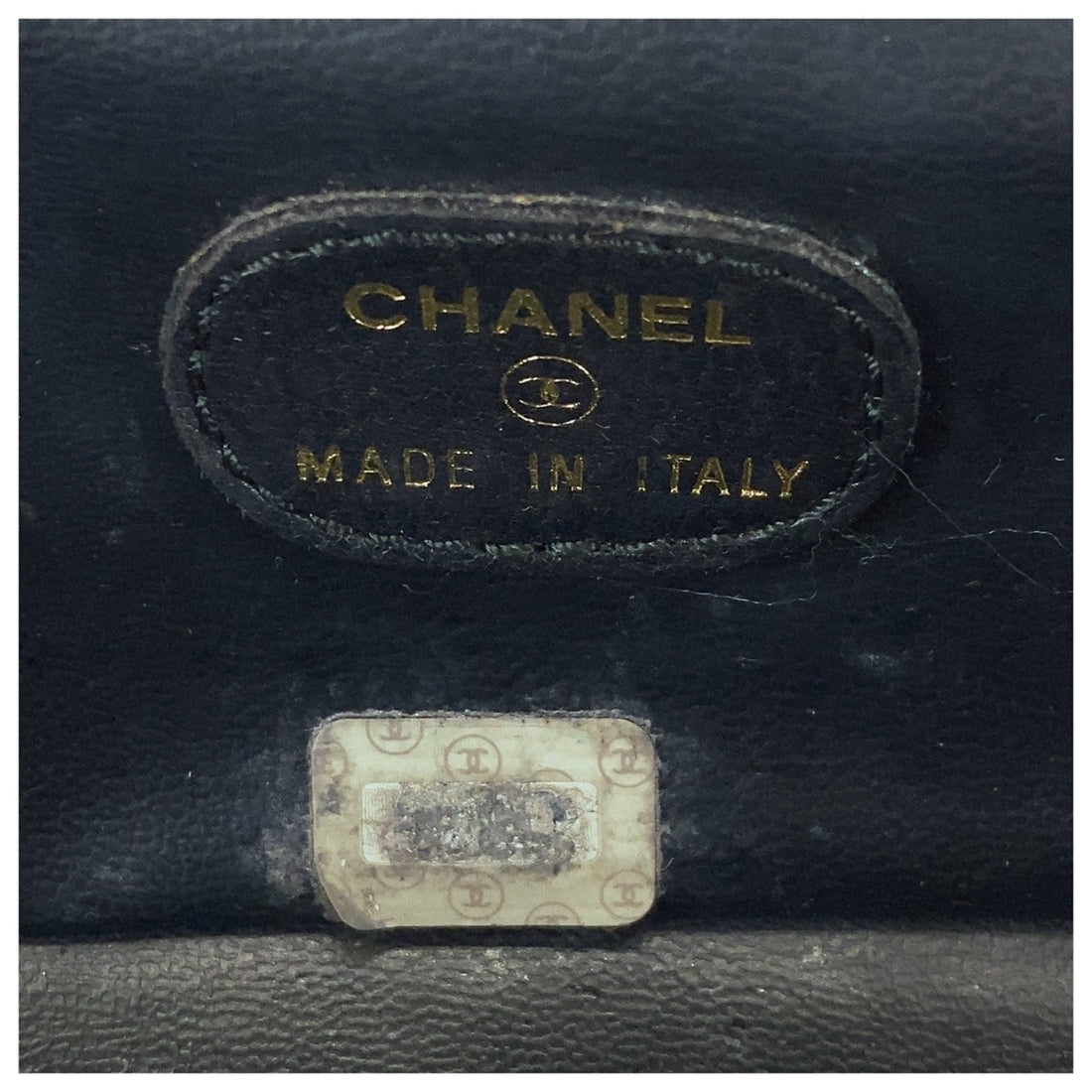 Chanel Black Enamel Pouch with Mirror