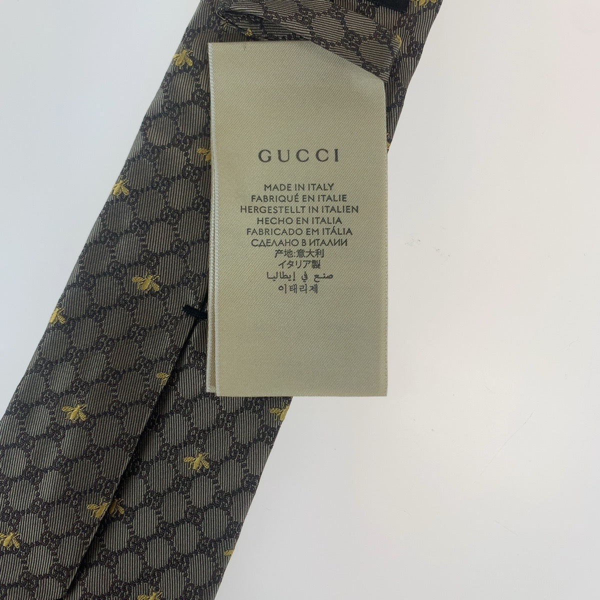 Gucci Silk GG Bee Necktie 545078 in Great Condition