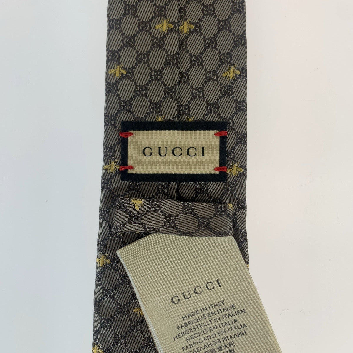 Gucci Silk GG Bee Necktie 545078 in Great Condition