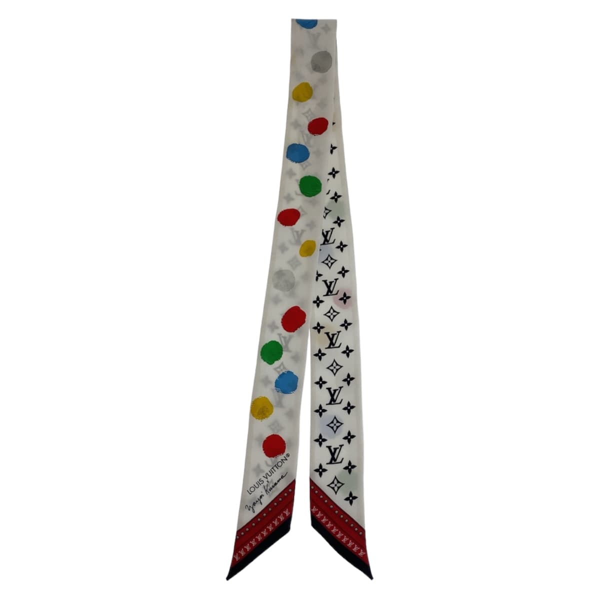 Louis Vuitton Silk Bandou BB Painted Dot Scarf M78284 in Very Good Condition