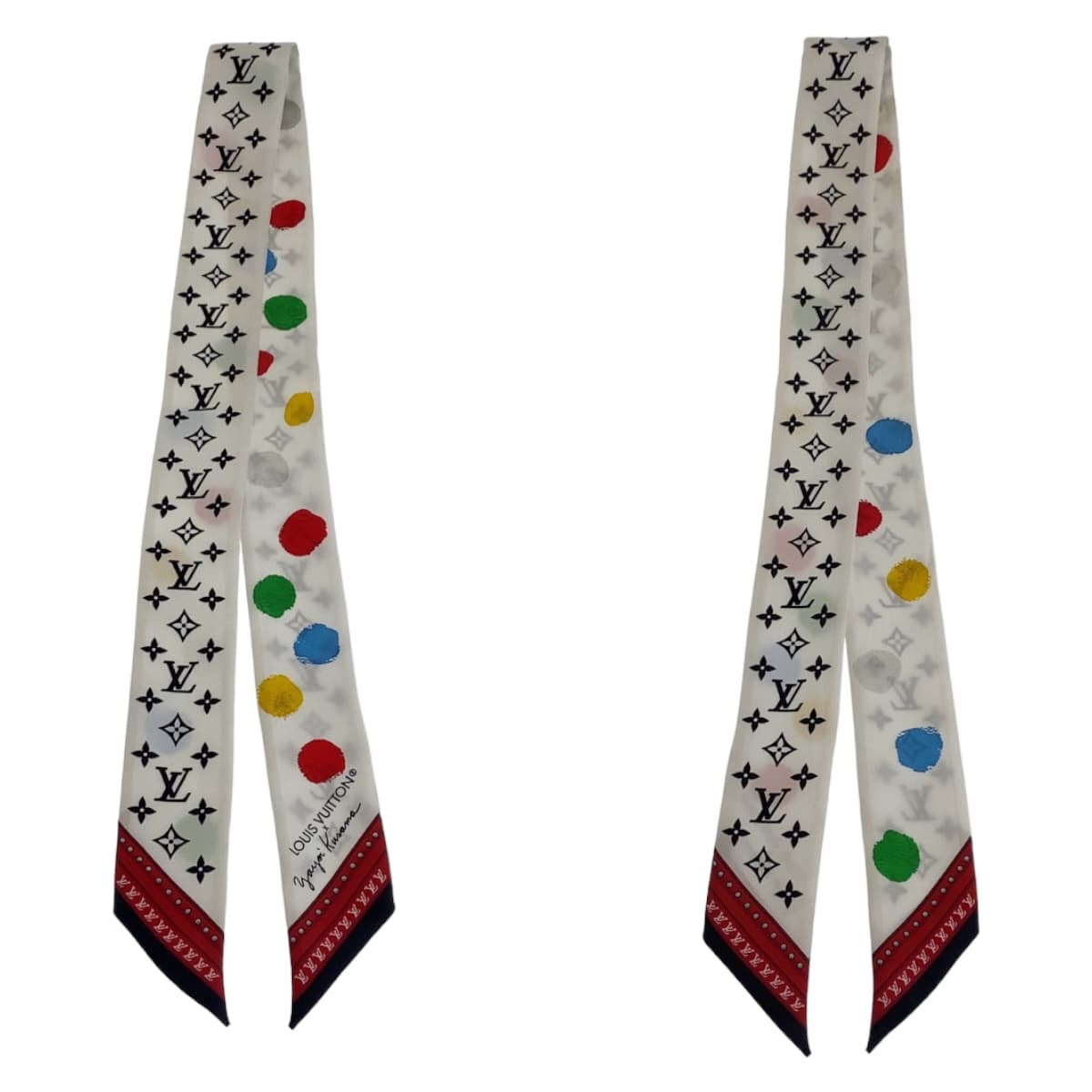 Louis Vuitton Silk Bandou BB Painted Dot Scarf M78284 in Very Good Condition