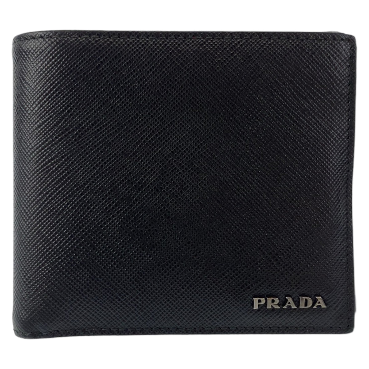 Prada Saffiano Leather Compact Wallet 406946 in Very Good Condition