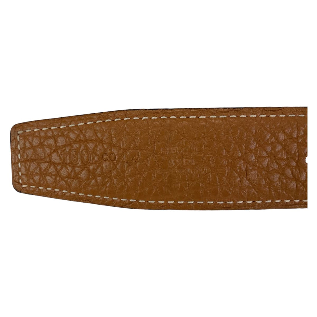 Hermes Studded Buckle Belt Gold Brown Silver